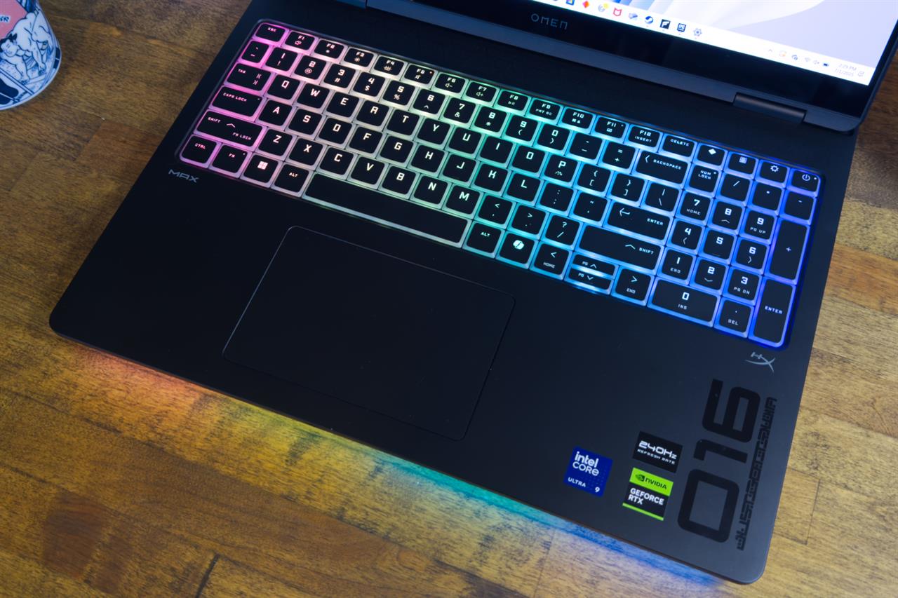 HP Omen Max 16 keyboard.
